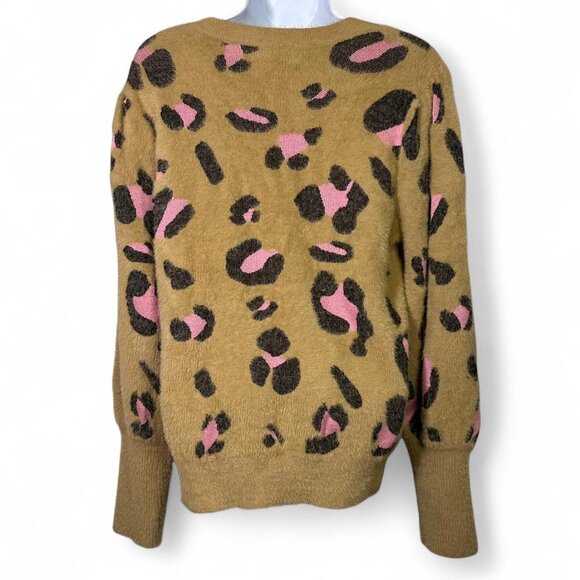 Dolan Left Coast Nina Leopard Eyelash Sweater - Picture 3 of 8